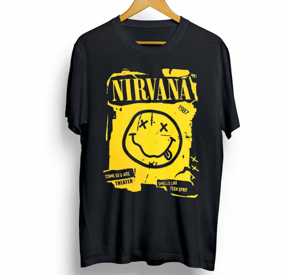 Nirvana rock band black short sleeve T-shirt sizes S to 5XL JJ4924