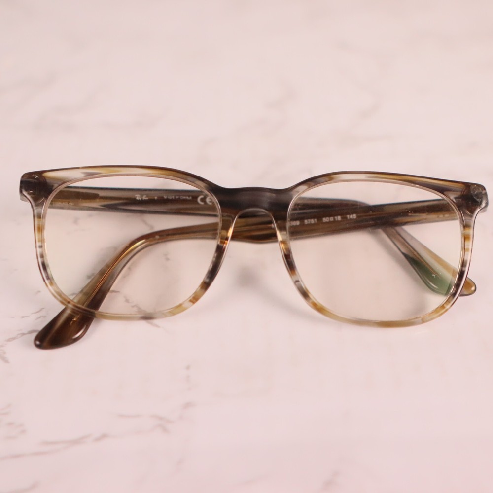 Ray-Ban RB 5369 5751 Polished Striped Brown&Grey Full Rim Eyeglasses FRAMES ONLY