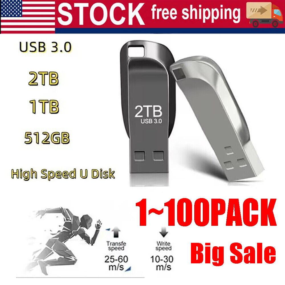 1TB/2TB USB 3.0 Flash Drive Thumb U Disk Memory Stick Pen PC Laptop Storage lot