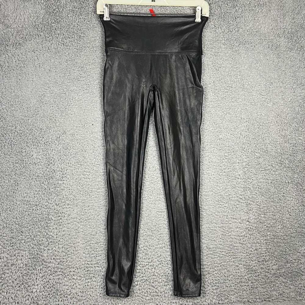 Spanx Faux Leather High-Rise Tummy Control Leggings in Medium