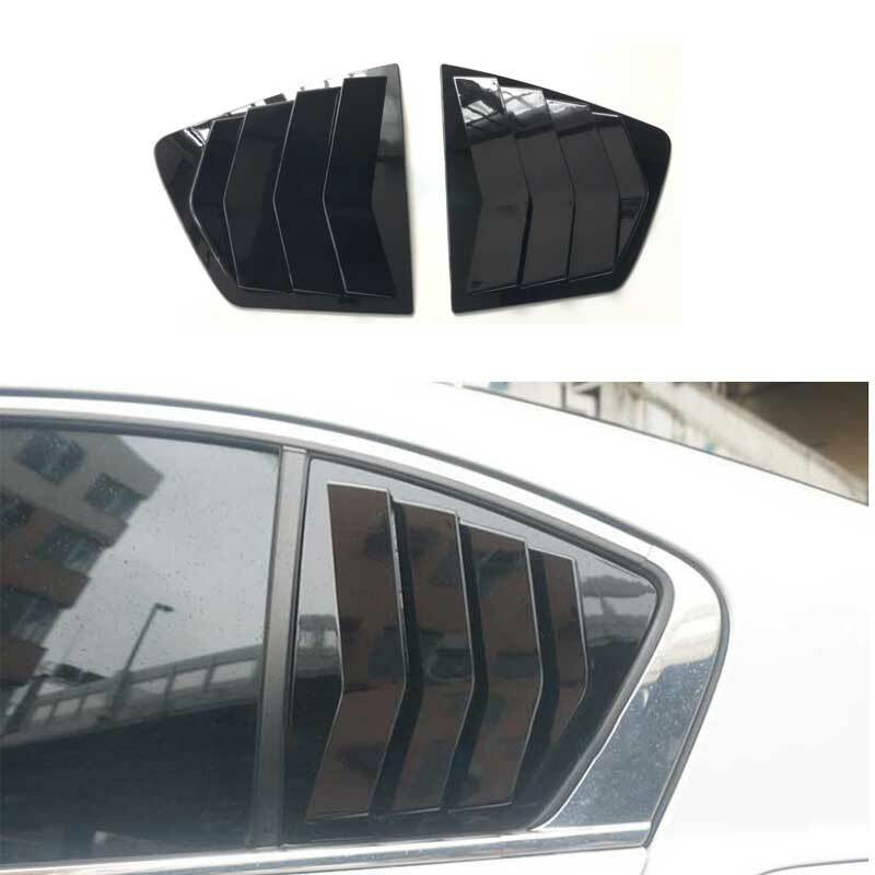 2014-2017 Honda Accord Gloss Black Side Window Louver Cover Trim 2-Piece Set