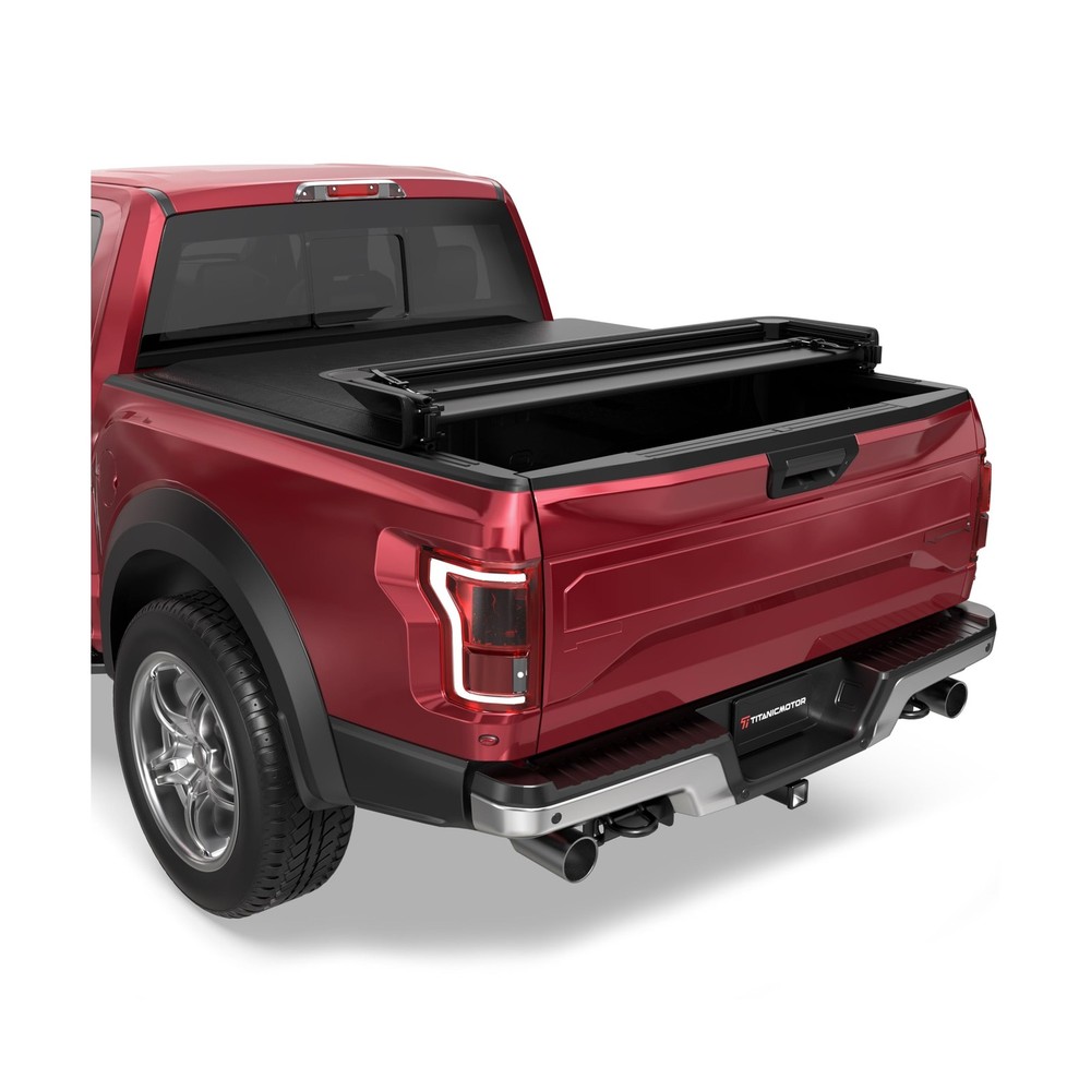Soft Quad Fold Truck Bed Tonneau Cover Compatible for 2015-2026 Ford F-150 F1...