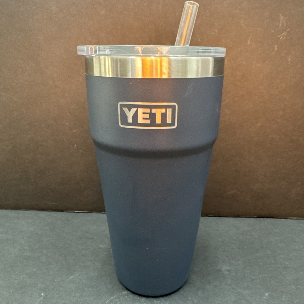 Yeti Blue 26oz Insulated Stainless Steel Tumbler with Lid & Straw
