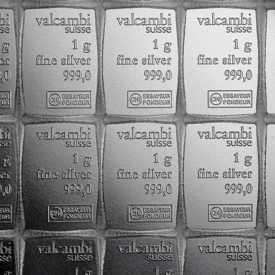 Valcambi Combibar Silver 1 Gram Bullion Bar And 1 Jar 24k Gold Flake