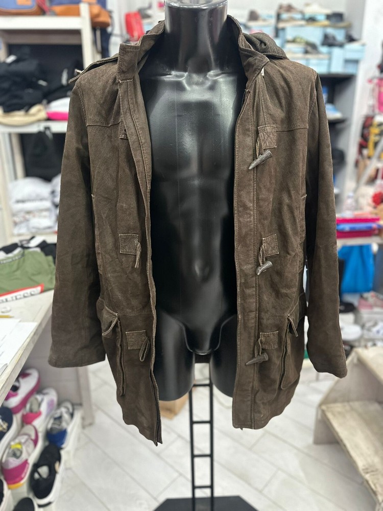 Conbipel Men's Brown Leather Jacket Size S Preowned LLV437