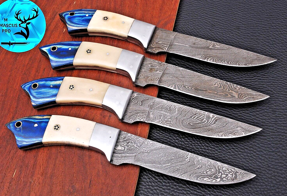 CUSTOM MADE HAND  FORGED DAMASCUS STEEL STEAK CHEF KNIFE SET KITCHEN KNIVES 1398