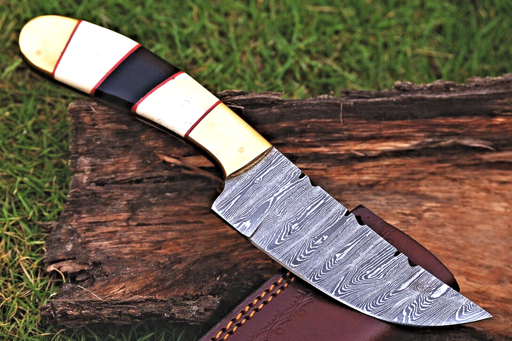 Custom Made Hand Forged Damascus Steel Blade Hunting Survival Knife 2754