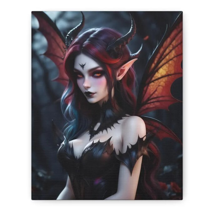 Fantasy Home Decor Wall Art Demoness Majesty Dark Elegance
