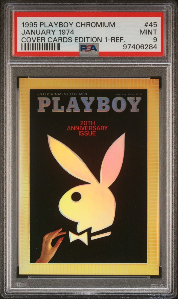 1995 Playboy Chromium January 1974 Cover Cards Edition 1 PSA 10 REFRACTOR Pop 1