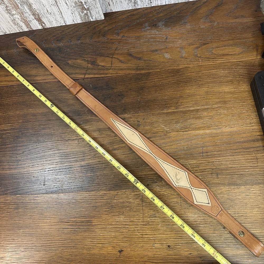 Leather Cobra Style Rifle Gun Sling /Brown & Tan In Color / Handmade Strap