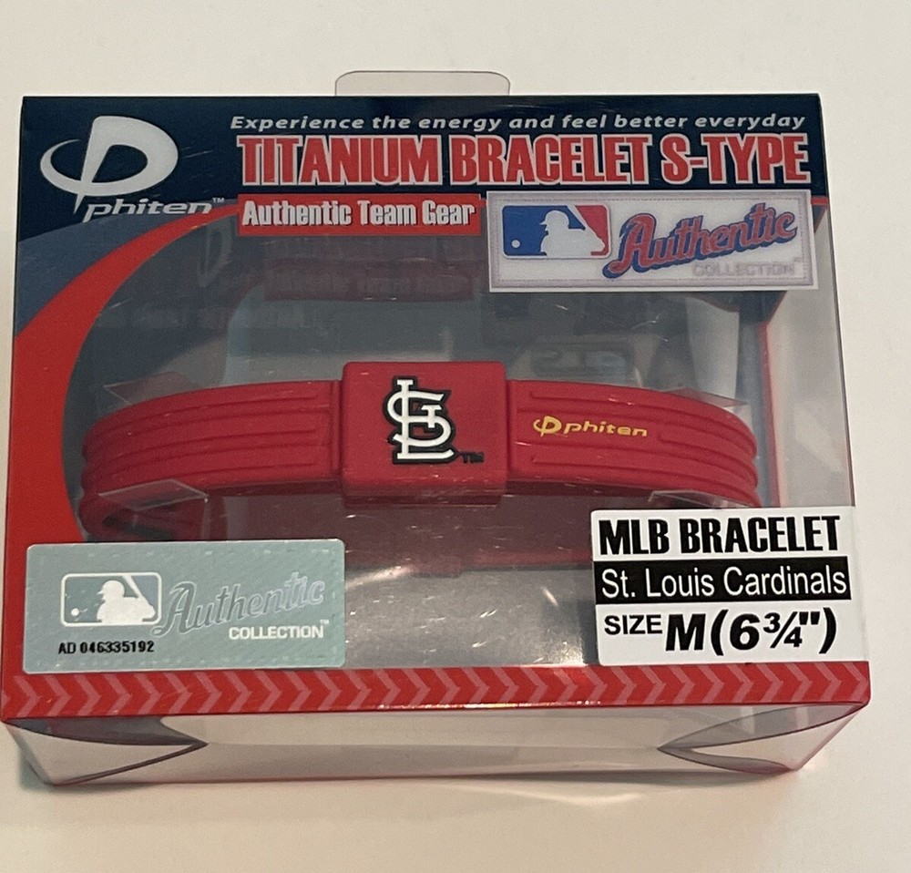 Vintage ST. LOuIS CARDINALS Phiten Titanium Bracelet - Medium - NEW in Box