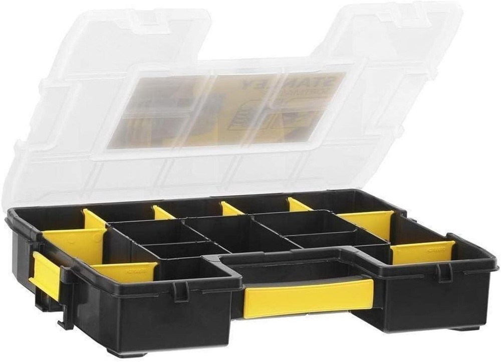 Stanley Stackable Tool Holder Organizer with 14 Compartments 37.5x6.7x37.5cm