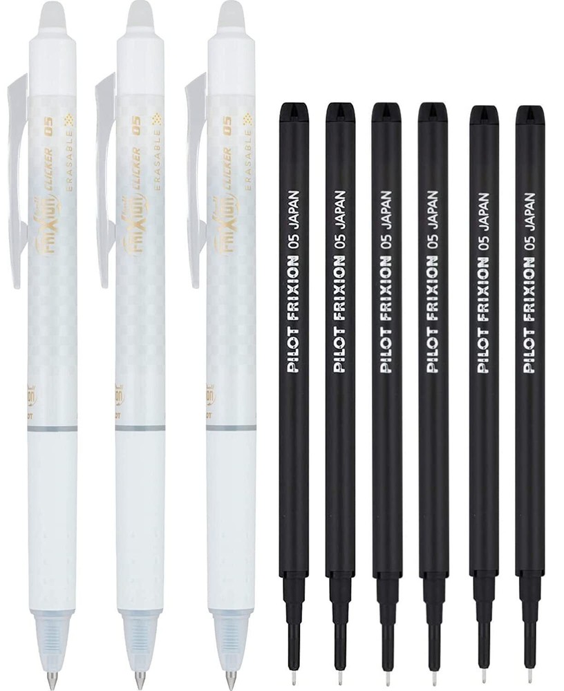Pilot Frixion Erasable Pens 0.5 Ball Clicker Gel Ink Retractable Pen - Extra ...