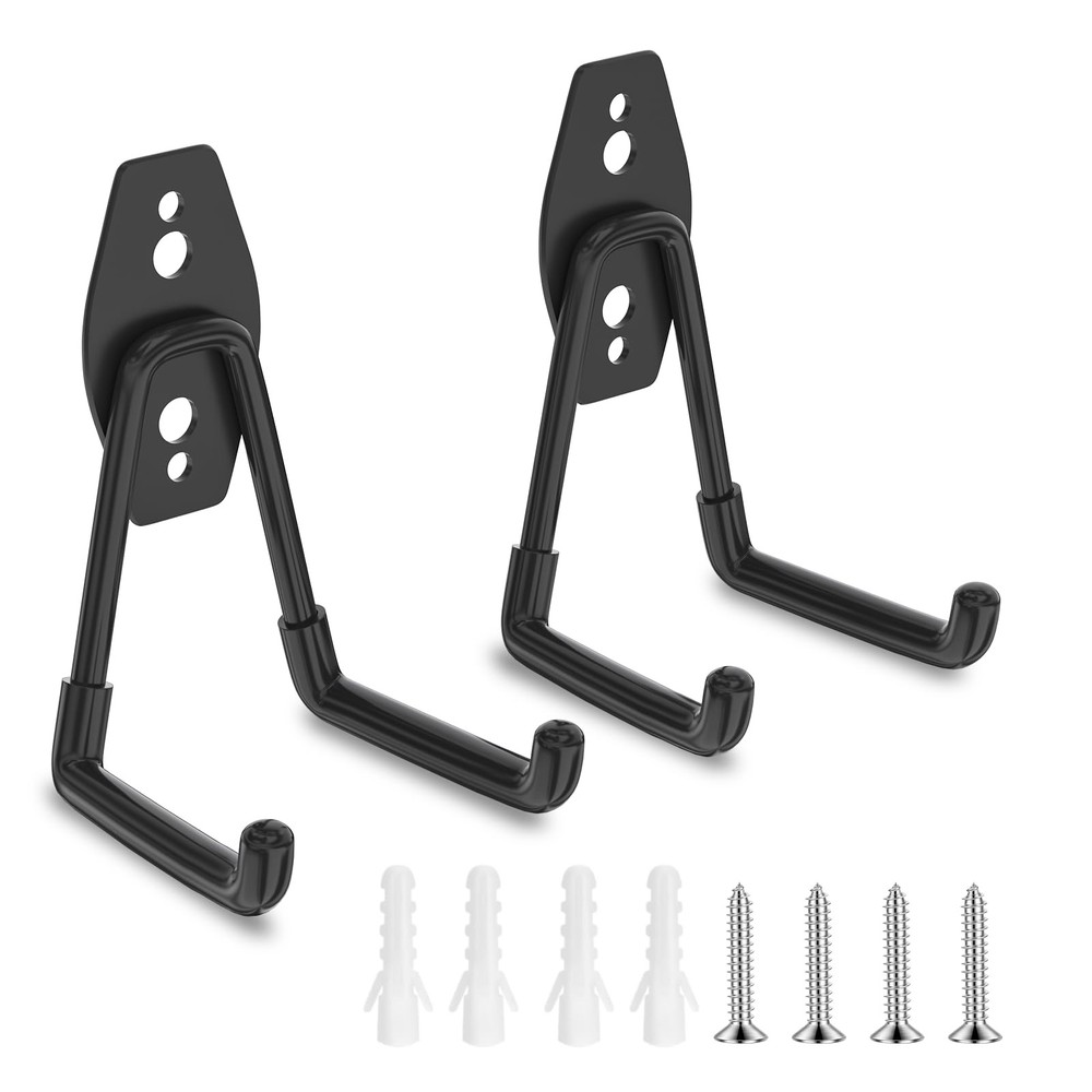 ENUODA Heavy Duty 2-Pack Garage Wall Hooks for Sturdy Storage