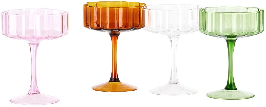 Wave Coupe Glasses Set of 2 by FAZEEK – Elegant & Durable