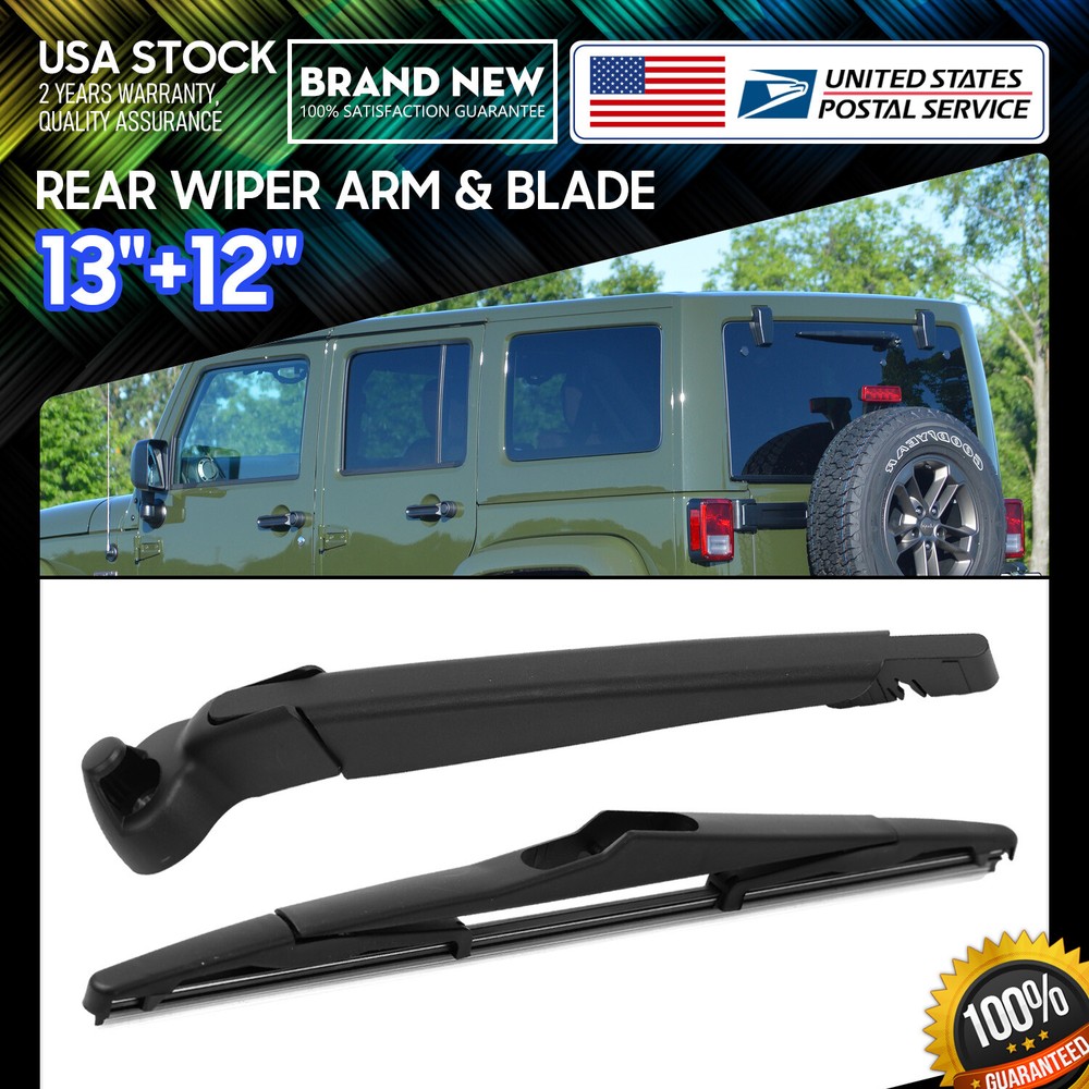 1 Set Waterproof/Durable 13''+12'' Rear Windshield Wiper Blade All Season Set