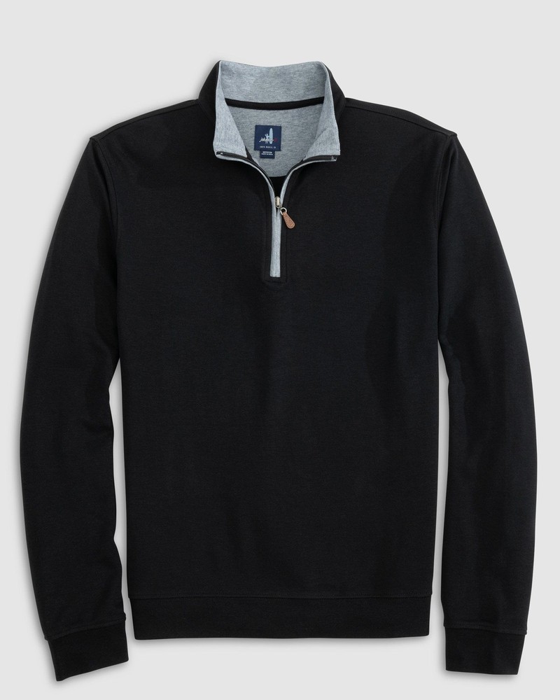 johnnie-O Big & Tall Sully 1/4 Zip Pullover Black Size 1XLT