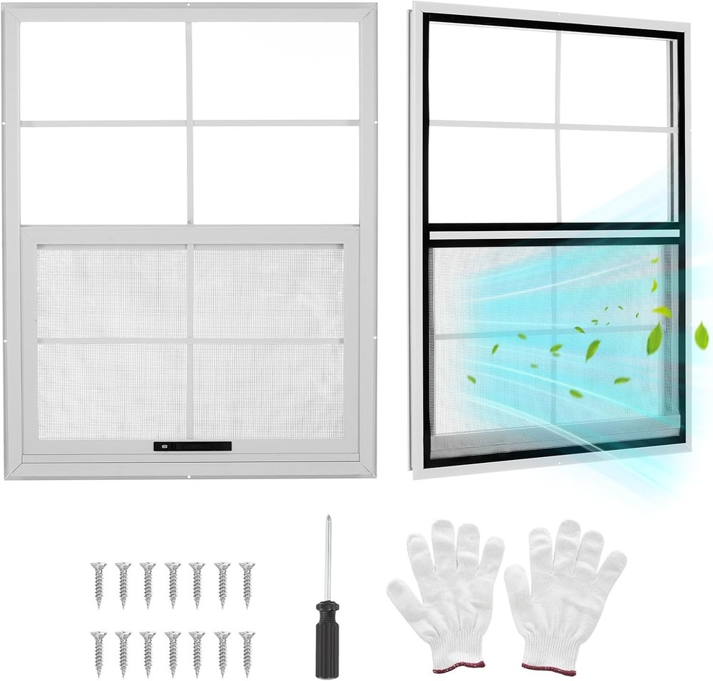 2 Pack Shed Window, 18 x 23 Small Sliding Window