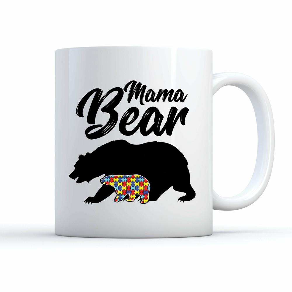 Autism Awareness Mug for Mom Mama Bear Autism Support Gift