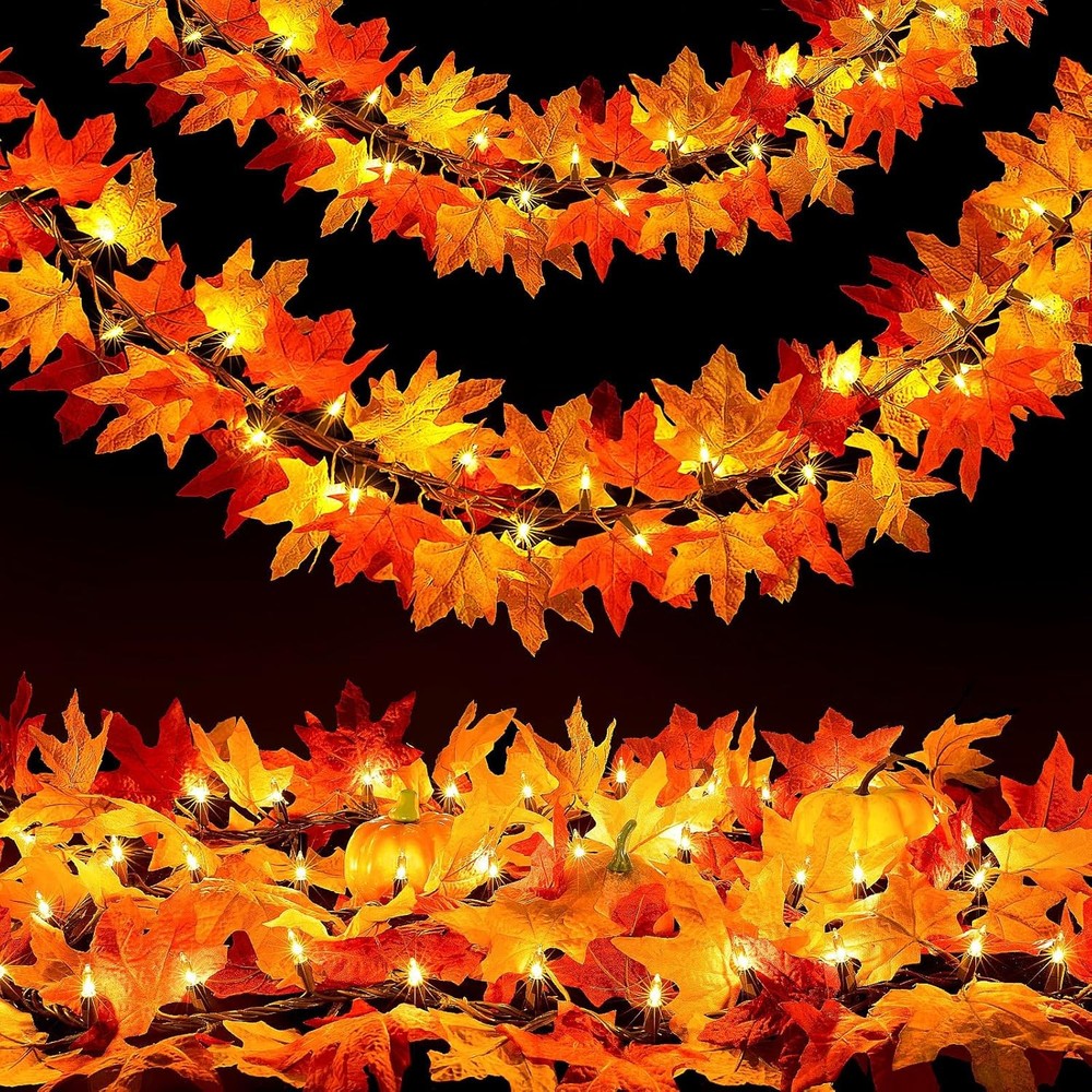10.8FT Orange Fall Decor for Home Thanksgiving