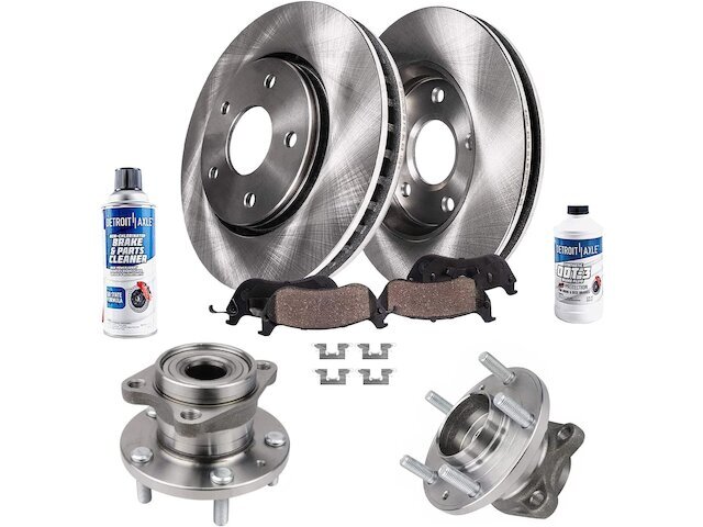 Mazda CX9 Brake Pad Rotor Wheel Hub Kit by Detroit Axle 74249PVZD