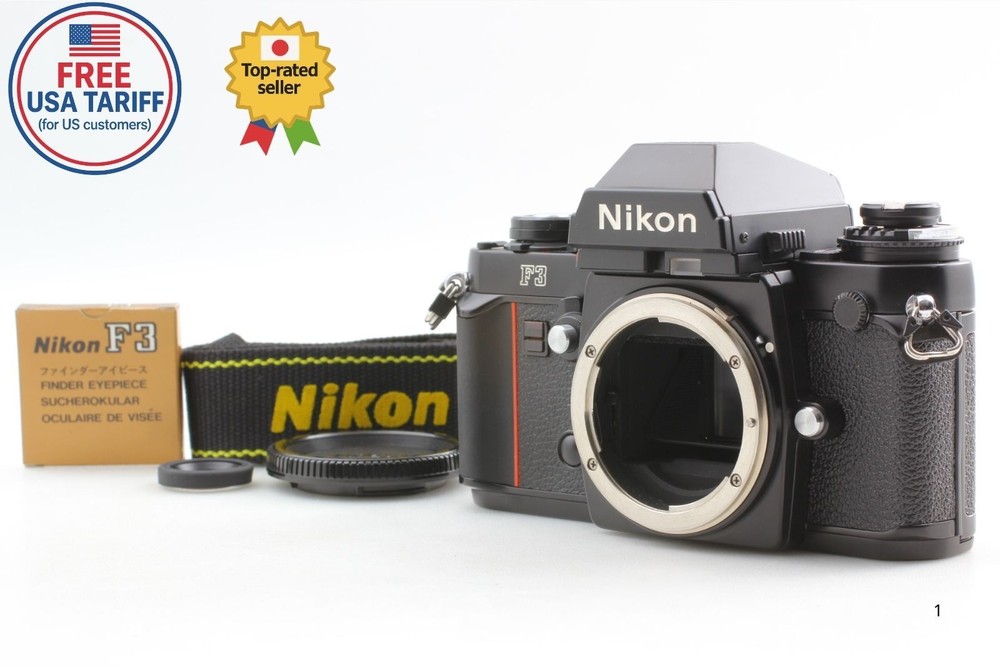 New Eyepiece [ Top MINT w/Strap ] Nikon F3 Eye Level Film Camera Body from JAPAN