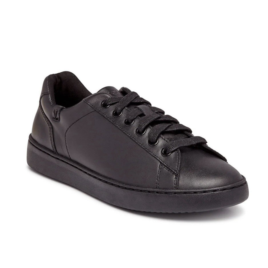 NEW Vionic Pro Mahoney Mable Black Leather Slip Resistant Comfort Sneaker Size 7