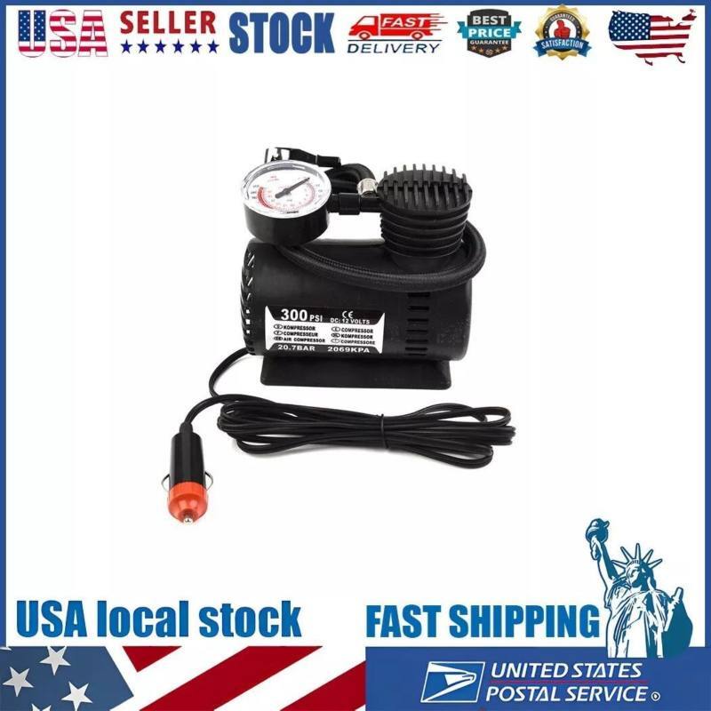 New Air Compressor Car Tyre Pump Heavy Duty Inflator 300PSI 12V Electric Compact