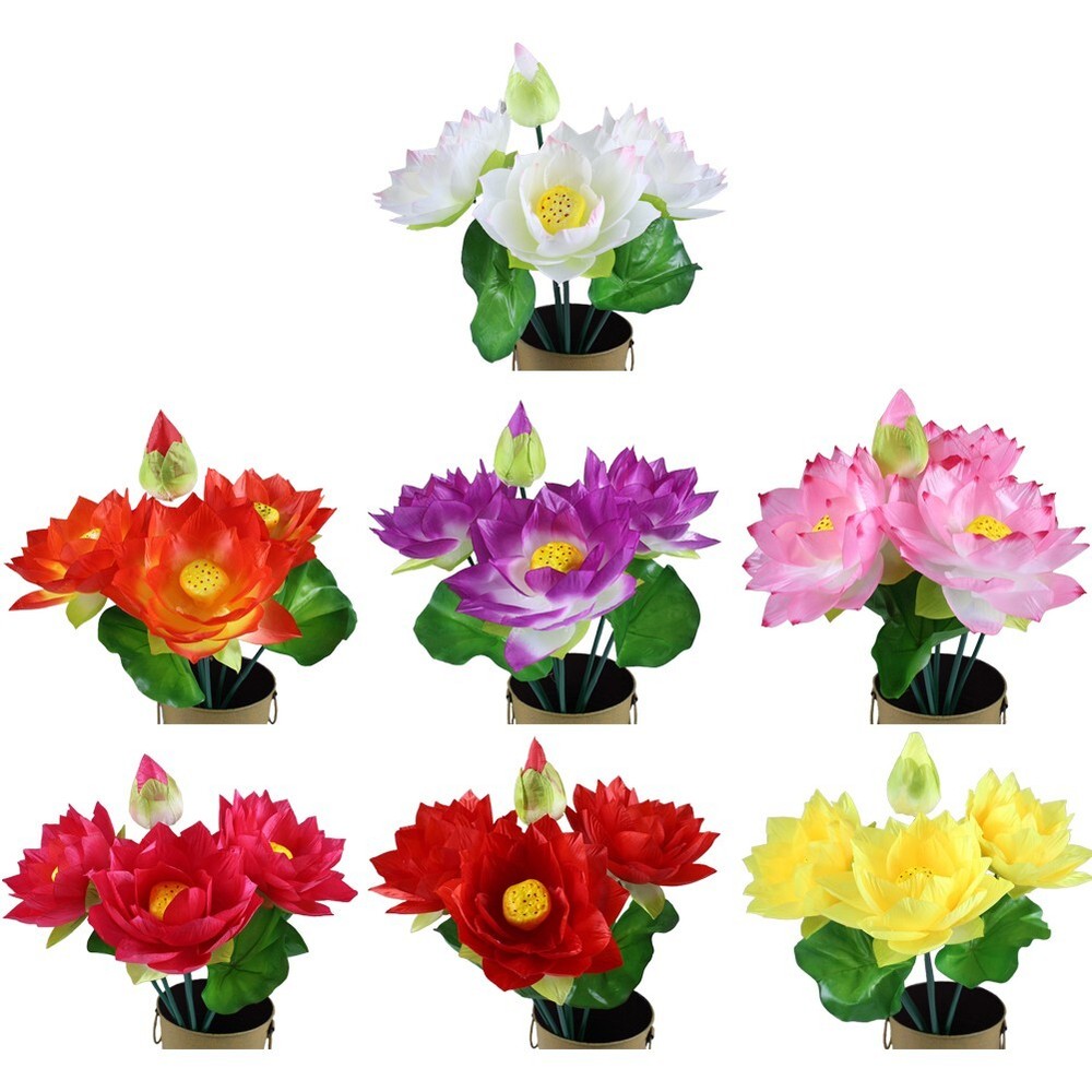 Elevate your Decor with Lifelike Lotus Artificial Flower Stalks Shop Now!