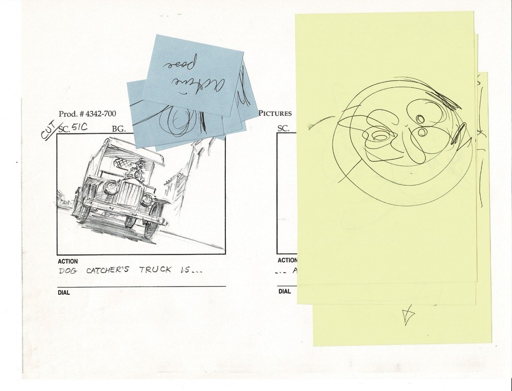 LADY and the TRAMP 2 Disney Production SB Drawing Fragment 2001 nsf23