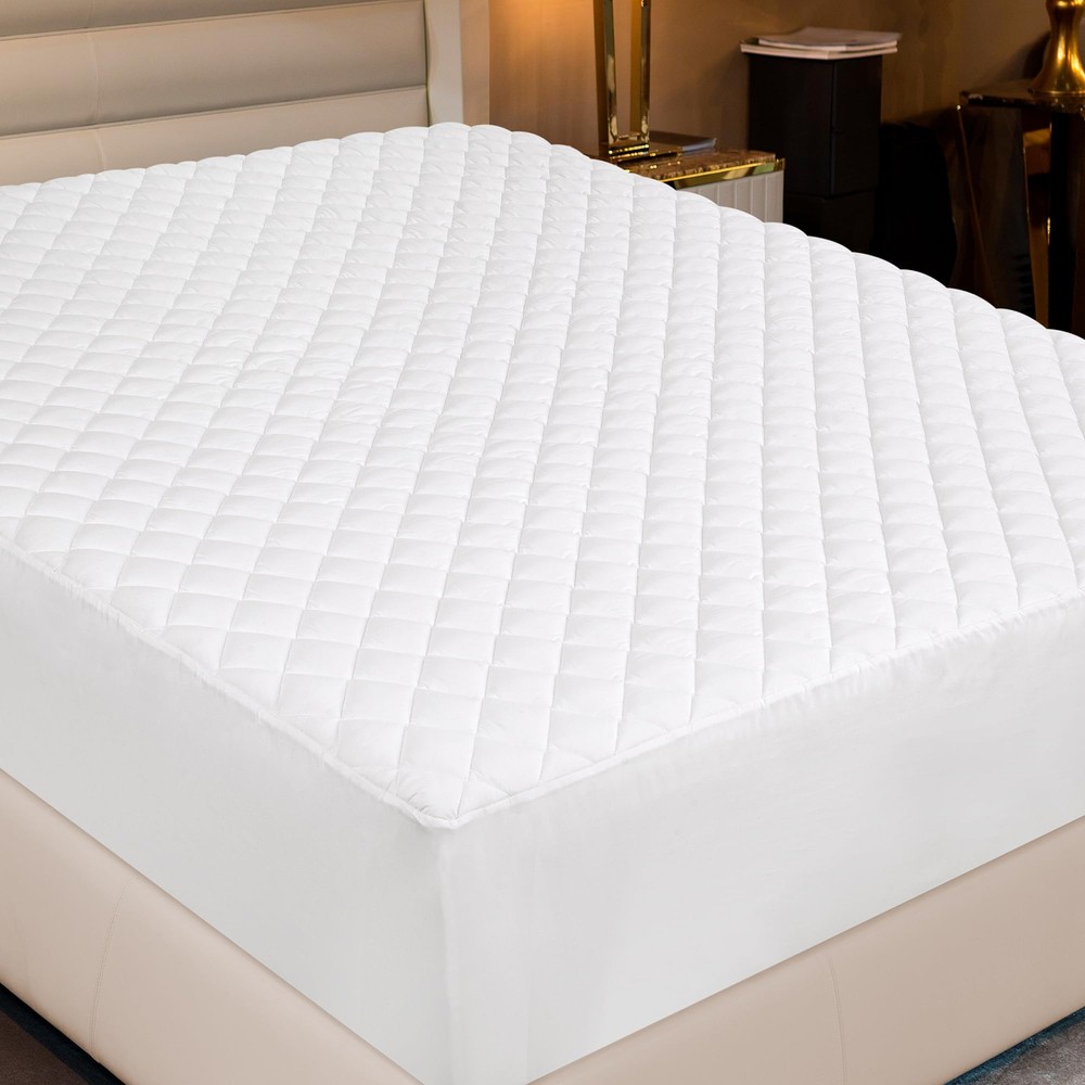Queen Size Mattress Topper - Soft Quilted Mattress Protector - Fitted Deep Po...