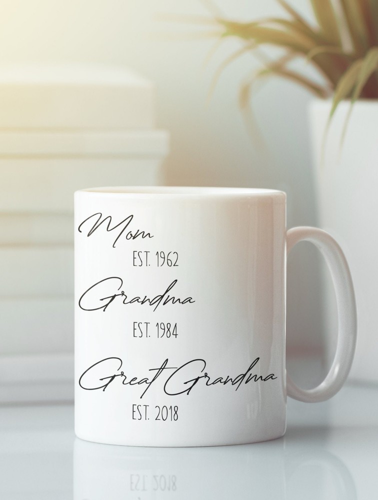 Personalized Gifts Mug For Mom Grandma Great Grandmother Est Custom Year