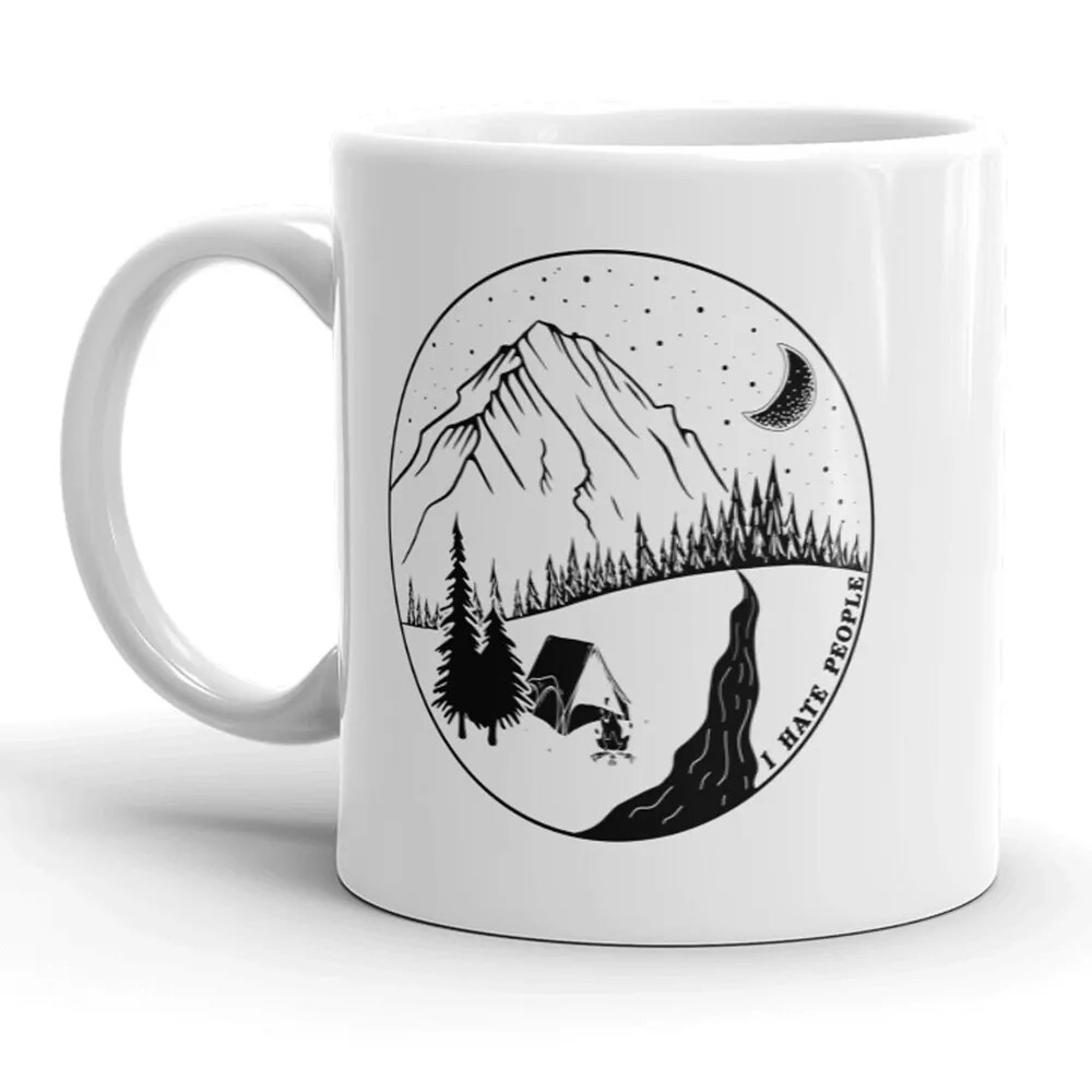 Funny Sarcastic I Hate People Outdoor Coffee Mug 11oz