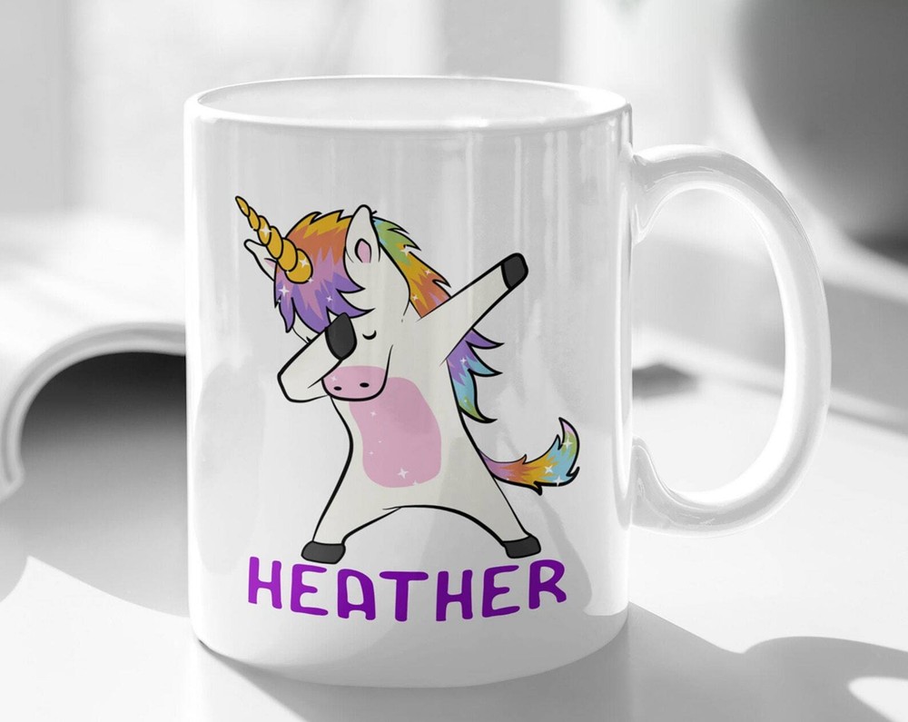 Personalized Unicorn Dabbing Coffee Mug Customization With Your Name
