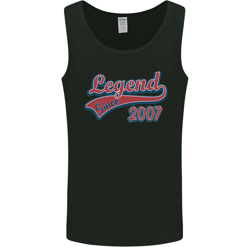 Legend Since 18th Birthday 2007 Mens Vest Tank Top