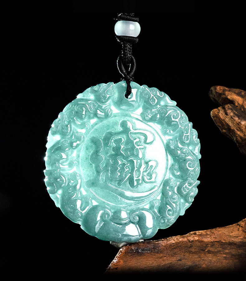 Natural A-Grade Jade Wealth Pendant for Luck & Prosperity
