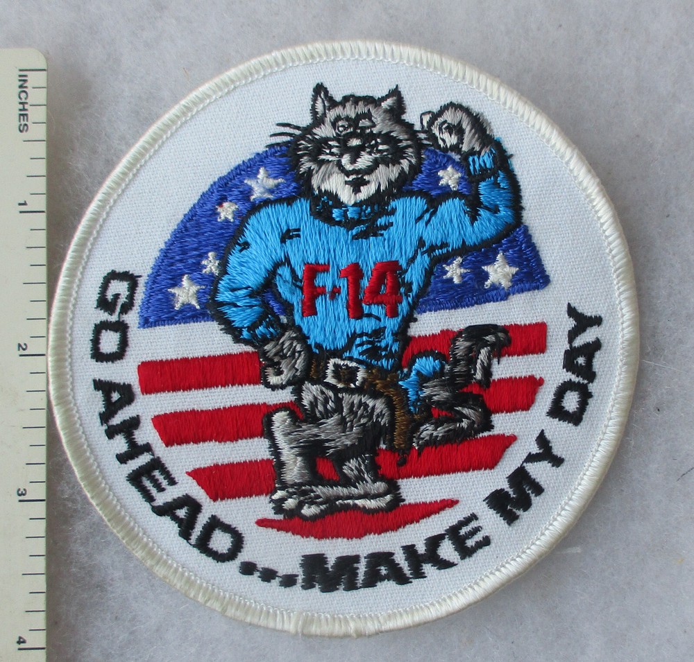 Original US NAVY F-14 TOMCAT PATCH GO AHEAD ...  MAKE MY DAY