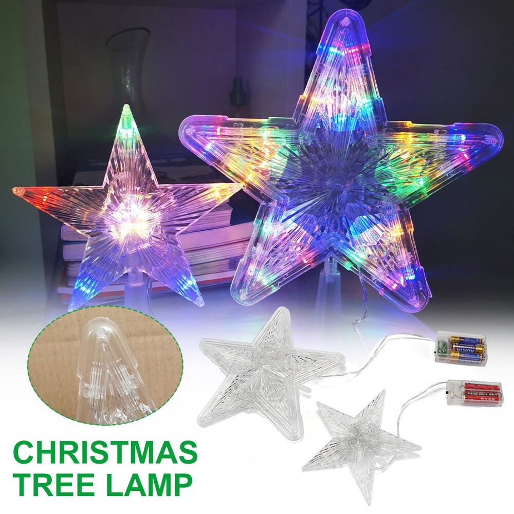 Christmas Tree Topper LED Star Treetop Xmas Tree Topper Light Home Decoration