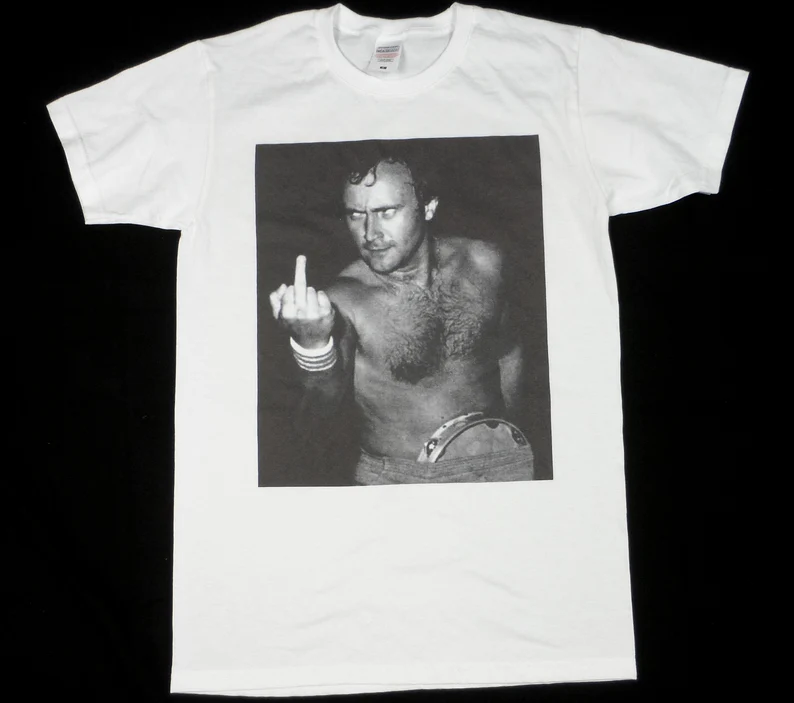 Rare! Phil Collins White T-shirt sizes S-5XL TN021 -Free Shipping