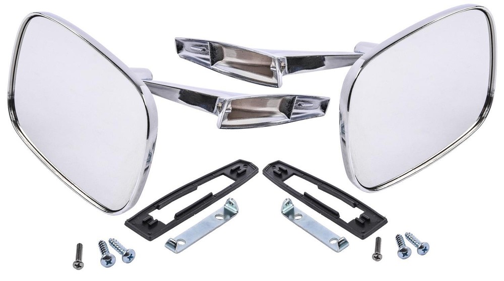 JEGS 90338K GM Door Mirror Kit Includes: Side View Mirror for 1968-1972 GM Cars