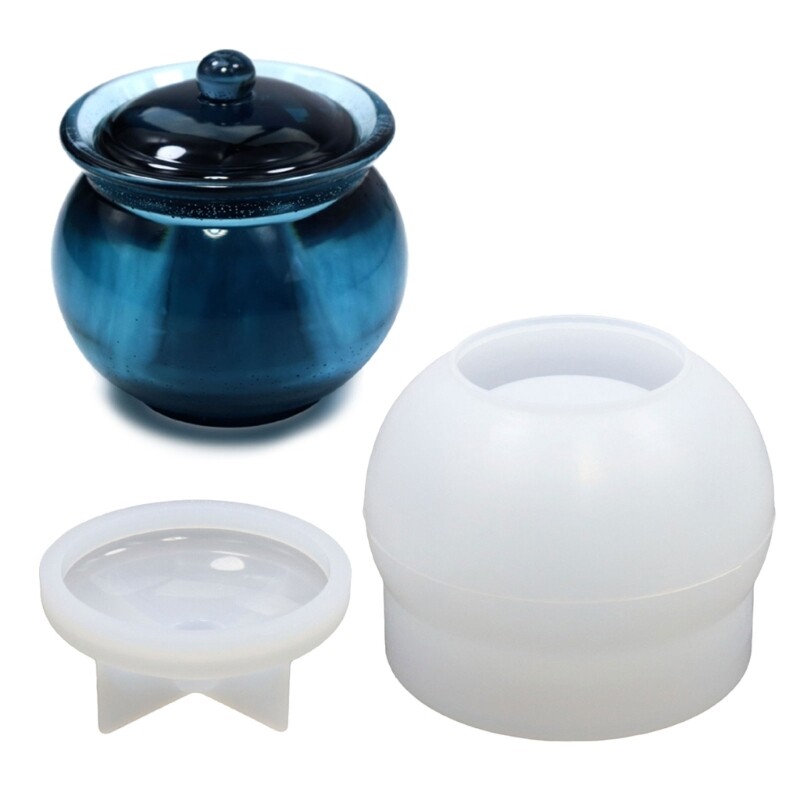 Silicone Epoxy Resin Jar Moulds for DIY Craft Storage
