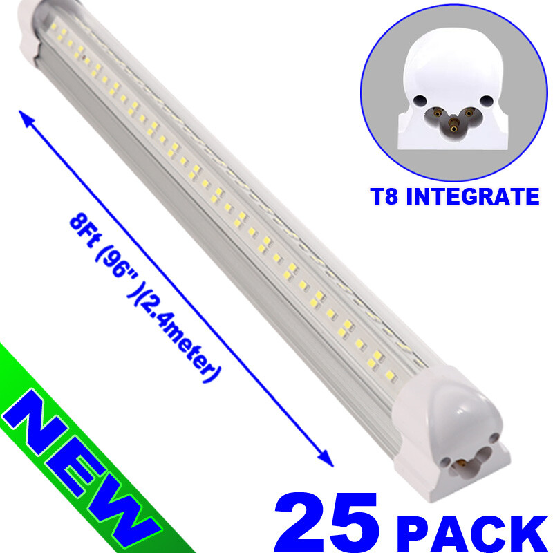 T8 8Ft Led Tube Light Bulbs 144W V-Shaped 8 Foot Led Shop Light Fixture 6500K