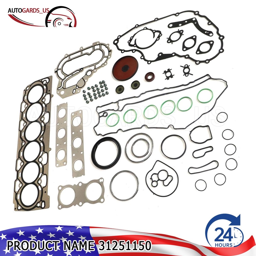 31254555 Engine Overhaul Gasket Seal Kit for S80 V70 XC60 XC70 XC90 3.2 L6