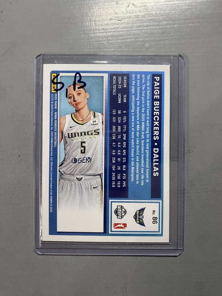 Paige Bueckers 2025 Panini Donruss WNBA - Rated Rookie #86 Holo (RC)