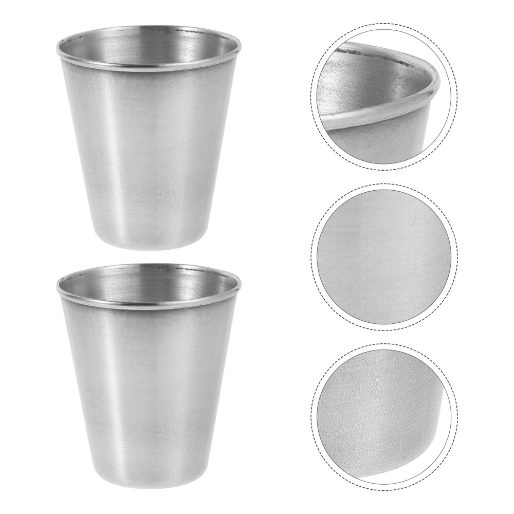 6Pcs Stainless Steel Sauce Cups Metal Shot Cups Soy Sauce Bowls Condiment Cups