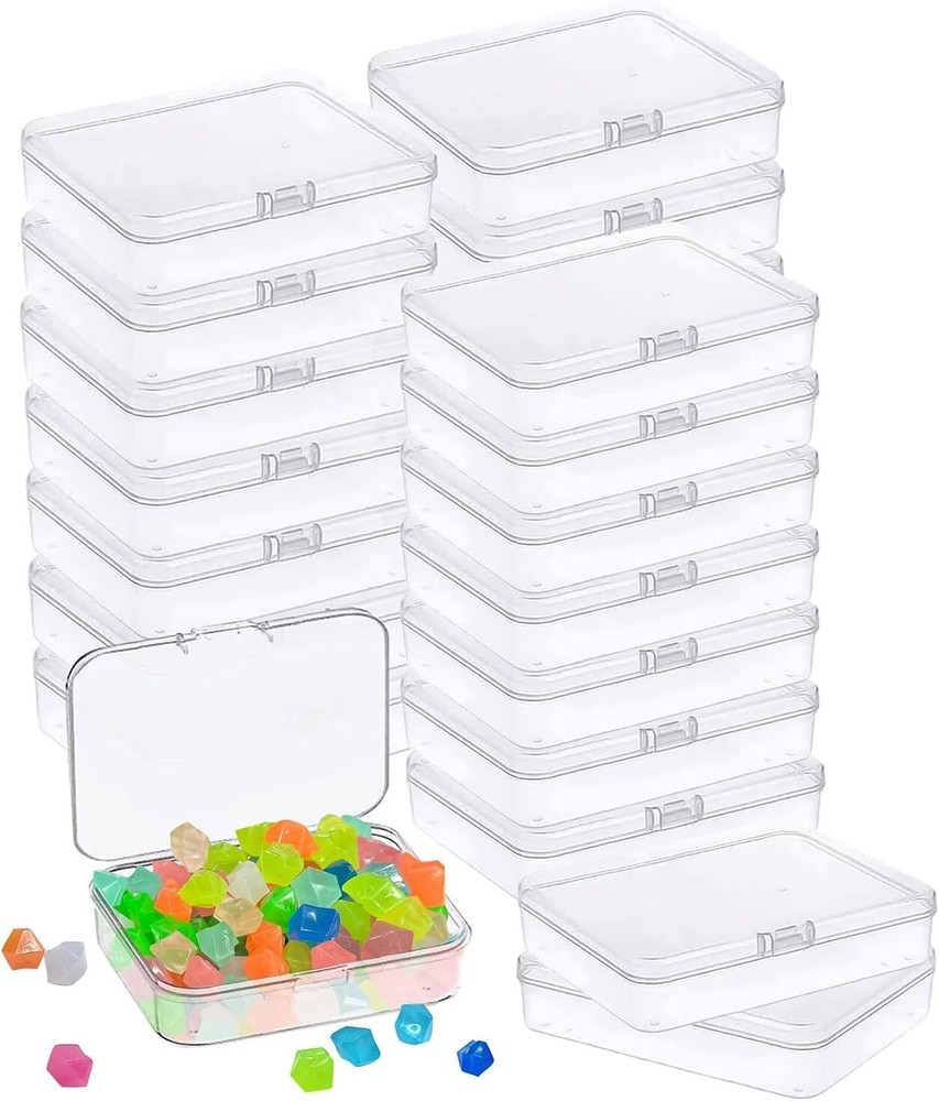 Clear Plastic Storage Box for Crafts Coins Screws Jewelry Organizer