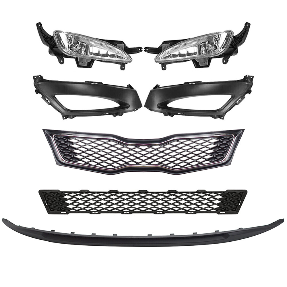 Front Upper/Lower Grille Foglights Covers For KIA Optima SX/SXL 2011 2012 2013