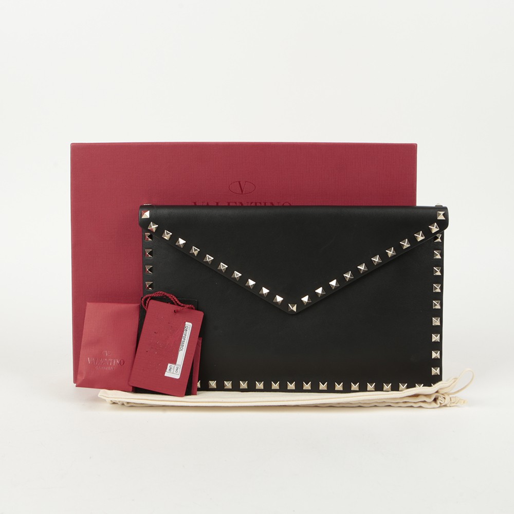 Valentino Rockstud Envelope Clutch Pouch 122960513-image