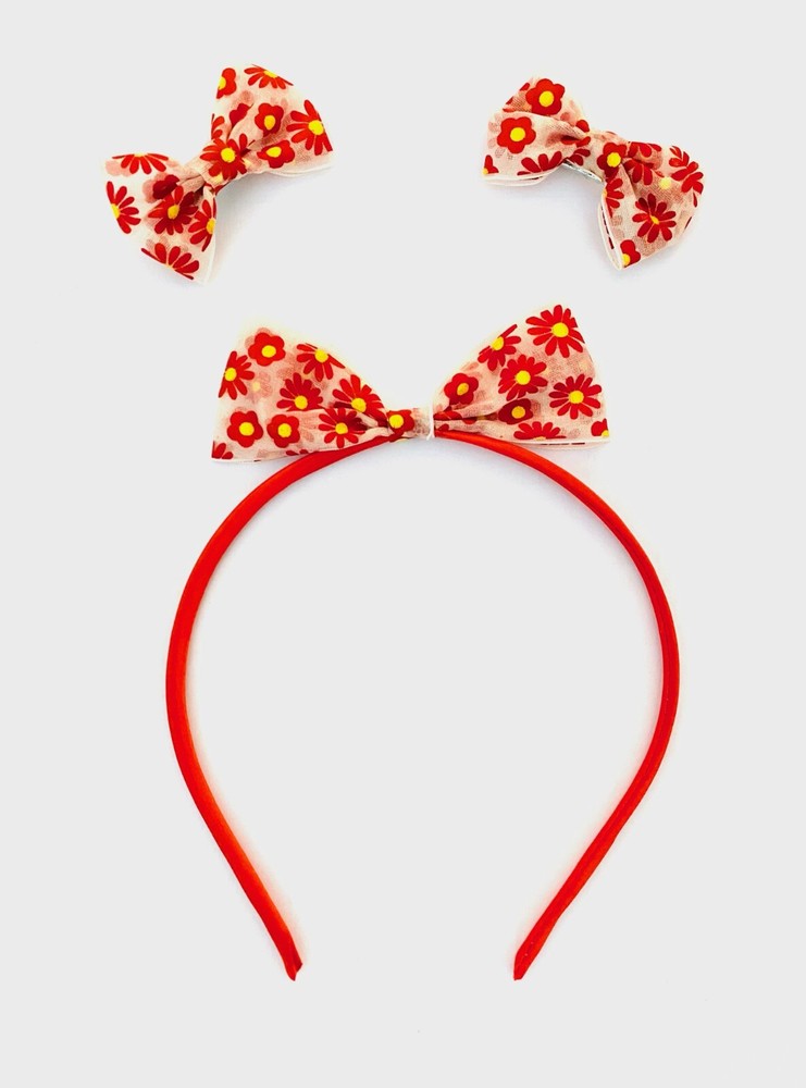 Bow Headband Hairband with clip Women Girls Hair Hoop Kids Ribbon Hair  Gift