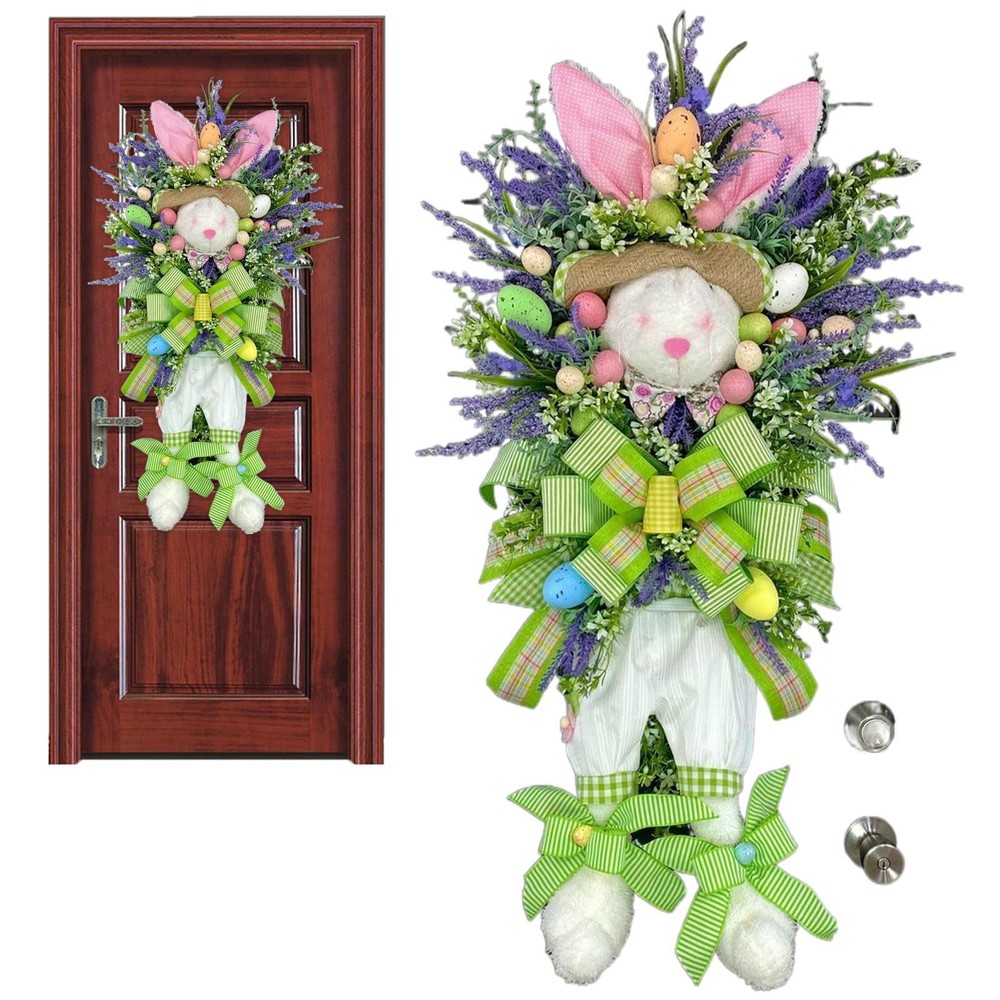 Easter Bunny Rabbit Wreath Decor Front door Party Decor Wedding Decor Spring